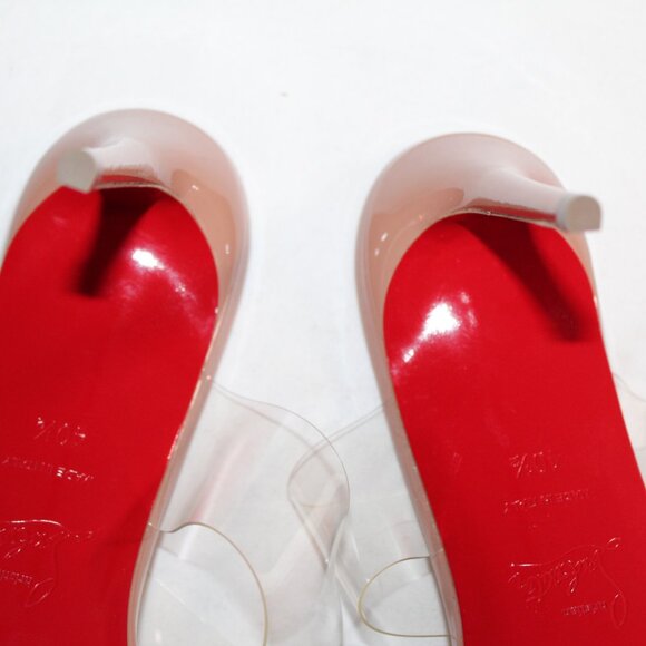 NWOB Christian Louboutin Just Nothing Slide Sandals Heels Red Bottom 40.5 - Picture 7 of 7
